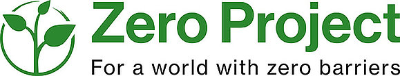 Logo von Zero Project. Untertitel: "For a world without barriers."